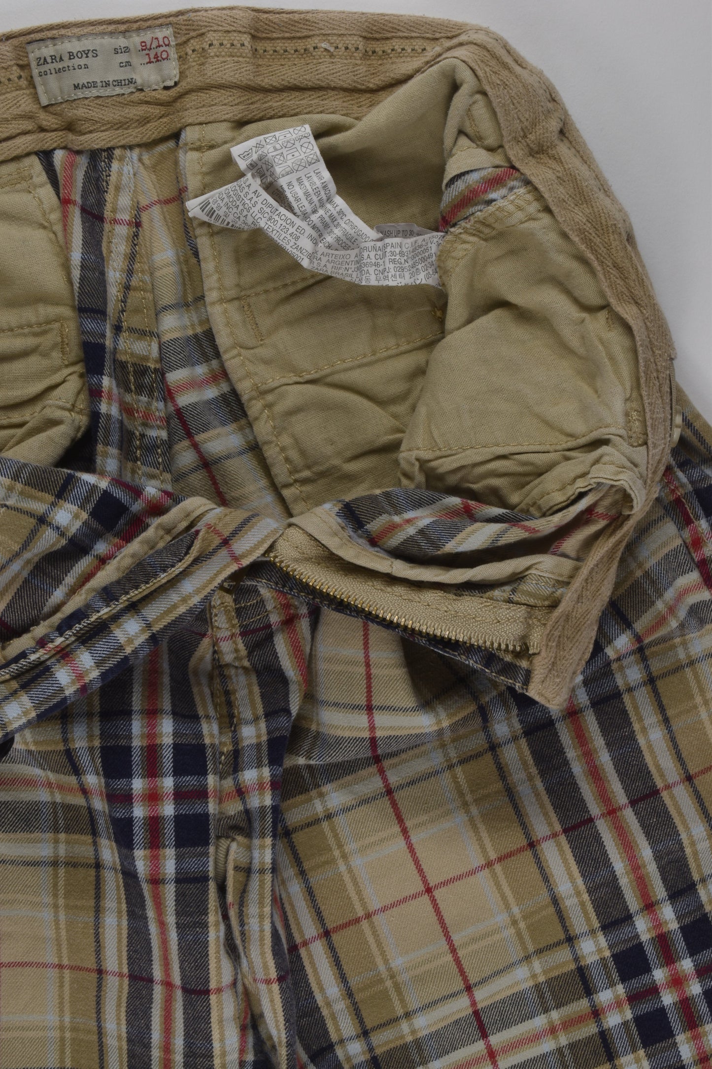 Zara Size 9/10 Checked Shorts