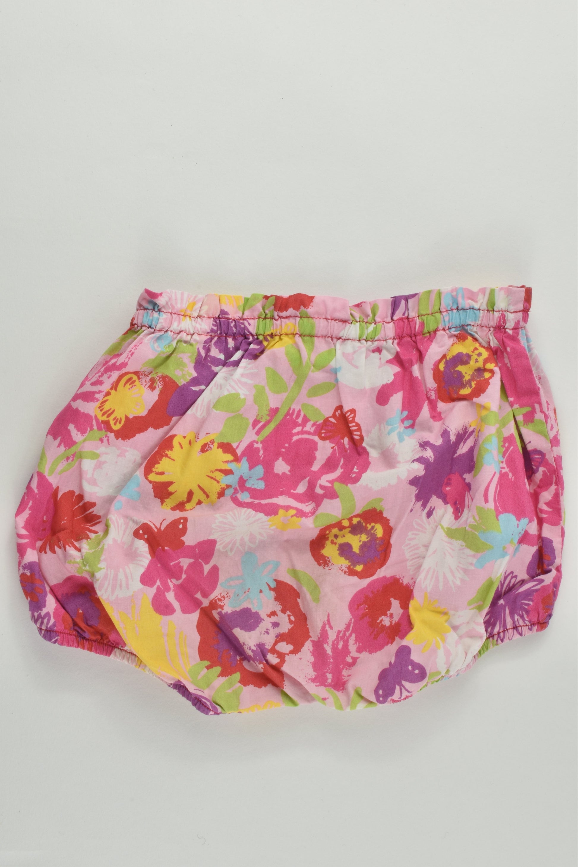 Absorba (France) Size 0 (12 months, 74 cm) Flowers and Butterflies Bloomers
