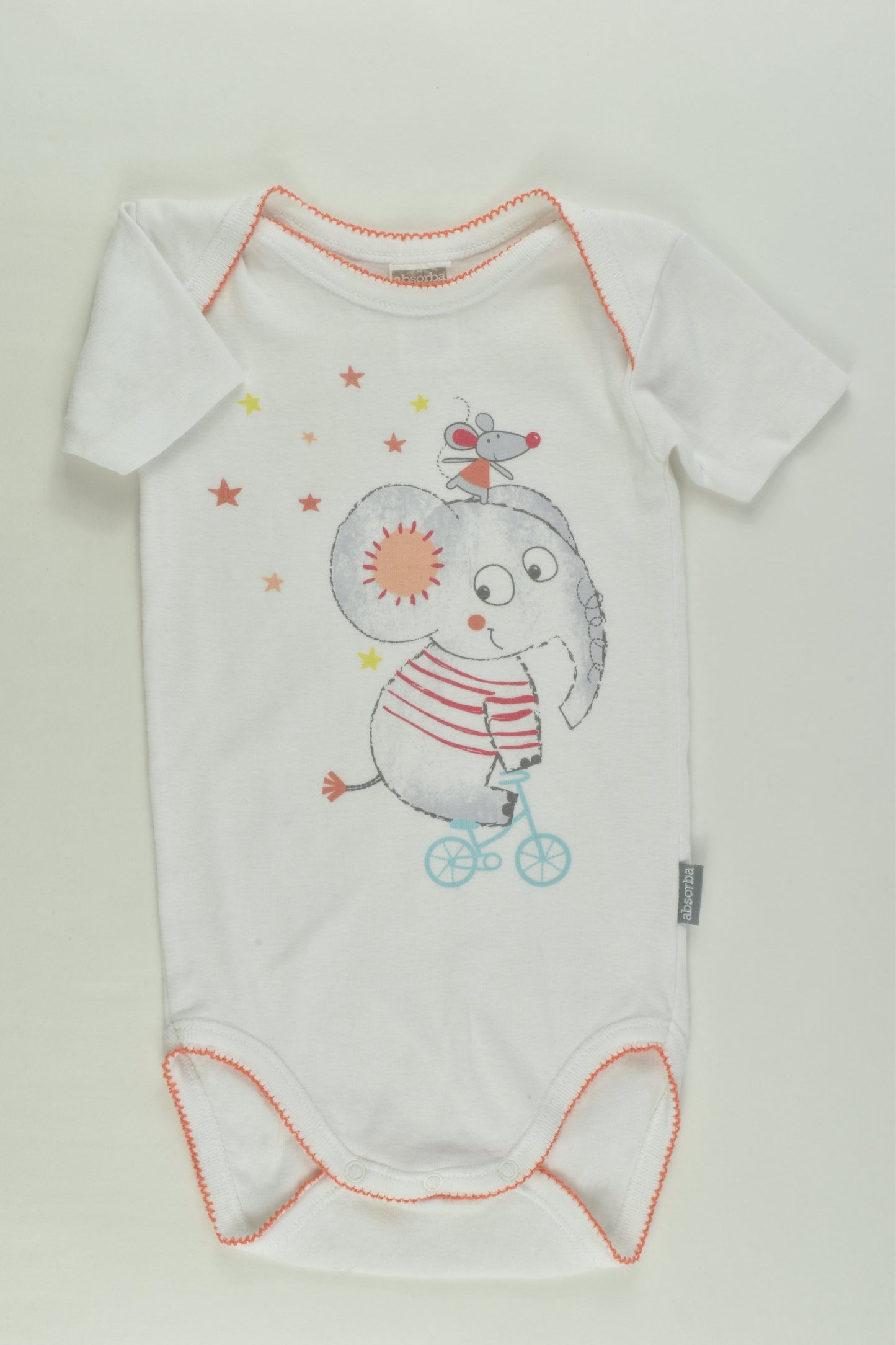 Absorba Size 1 (2 years, 86 cm) Elephant Bodysuit