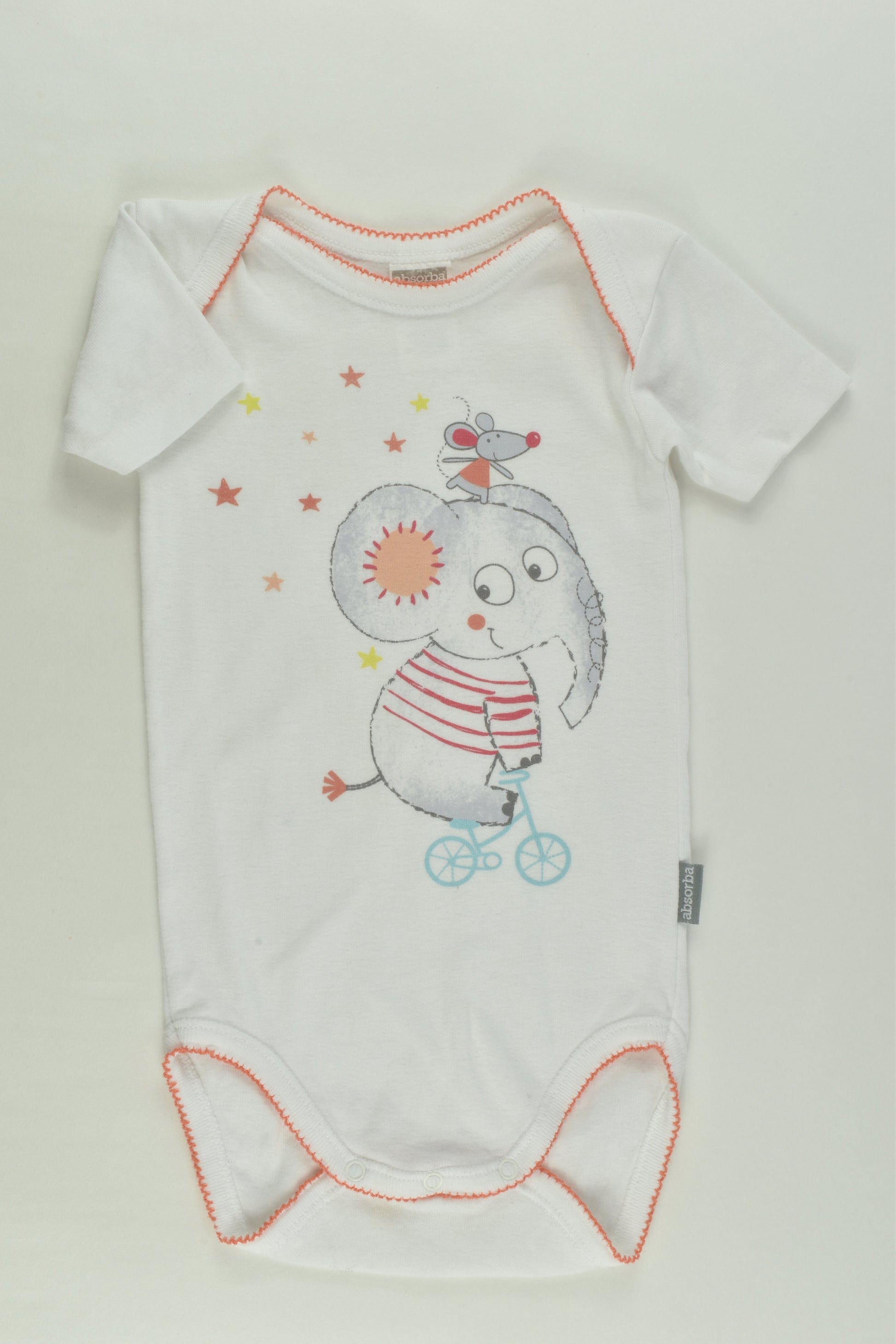 Absorba Size 1 (2 years, 86 cm) Elephant Bodysuit
