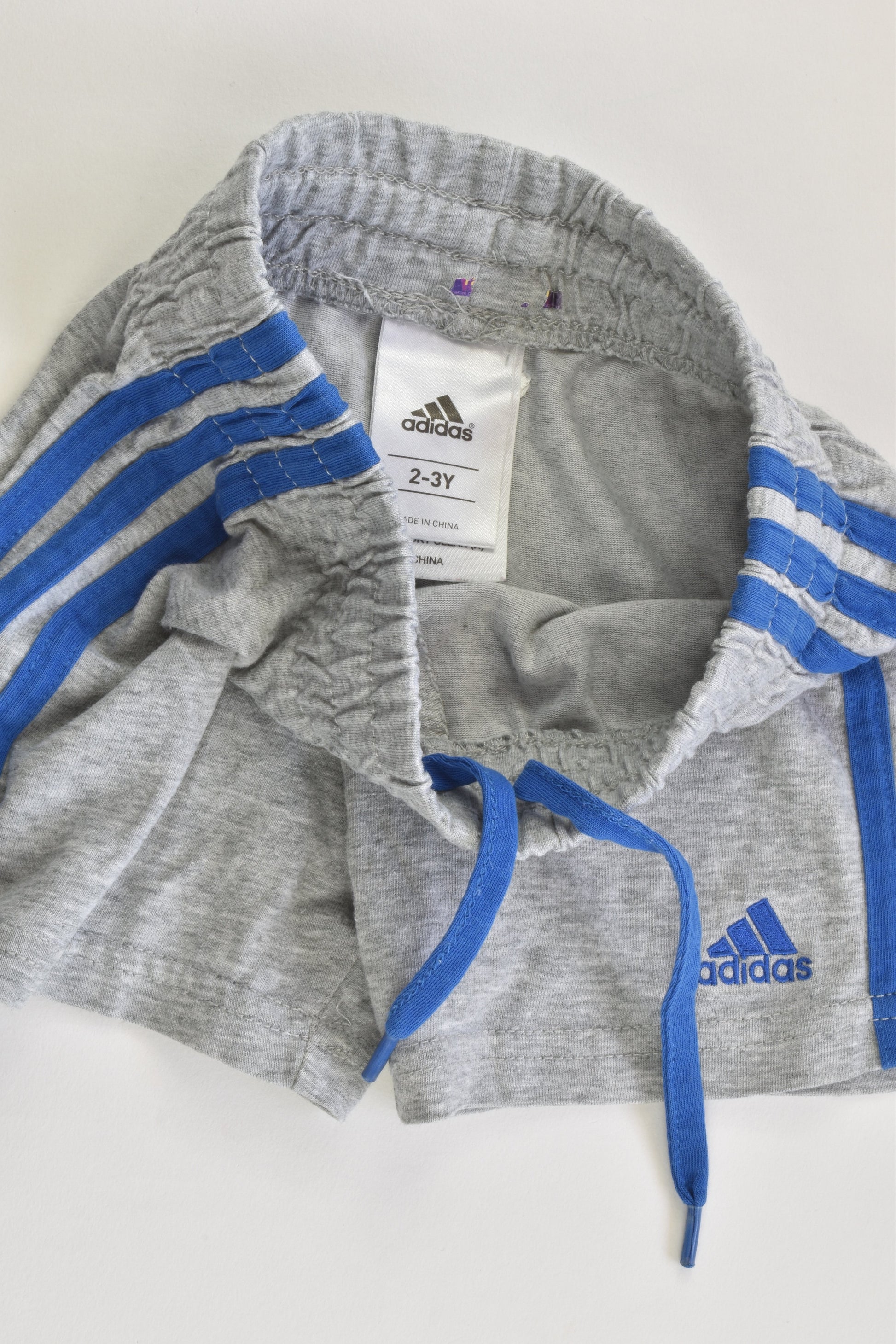 Adidas Size 2-3 Blue Stripes Shorts