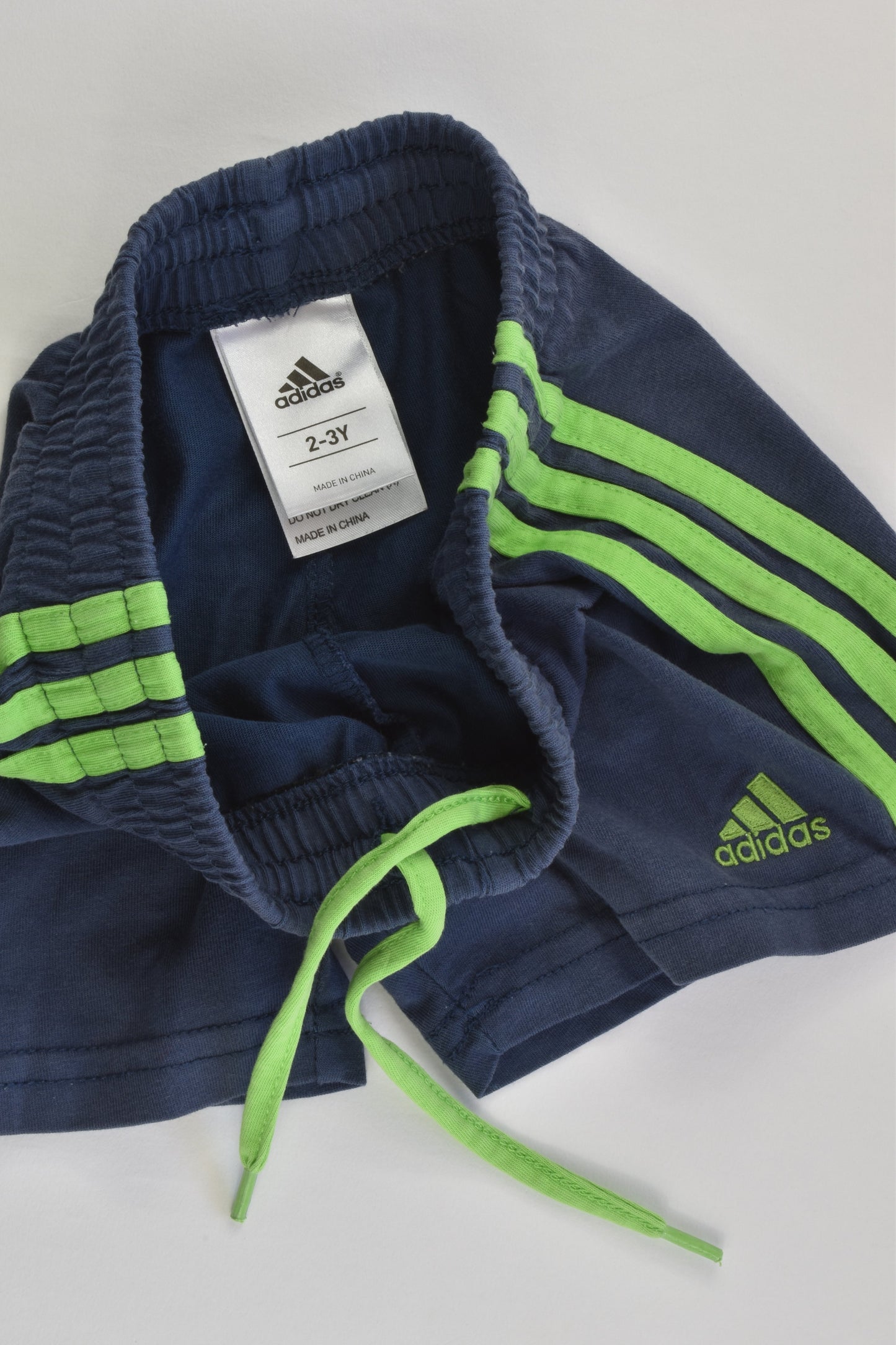 Adidas Size 2-3 Green Stripes Shorts