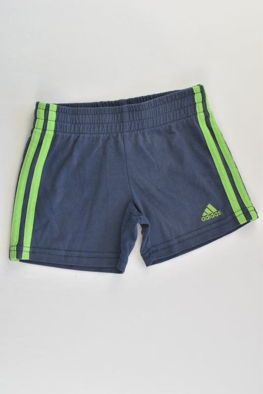 Adidas Size 2-3 Green Stripes Shorts