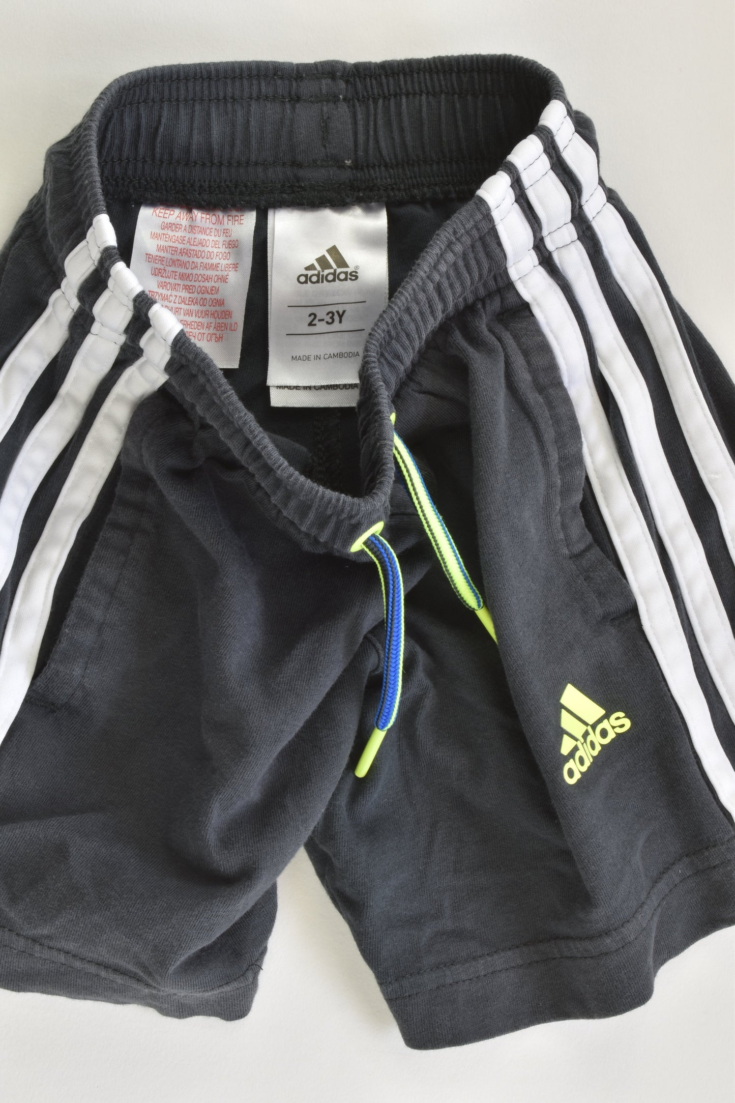 Adidas Size 2-3 White Stripes Shorts