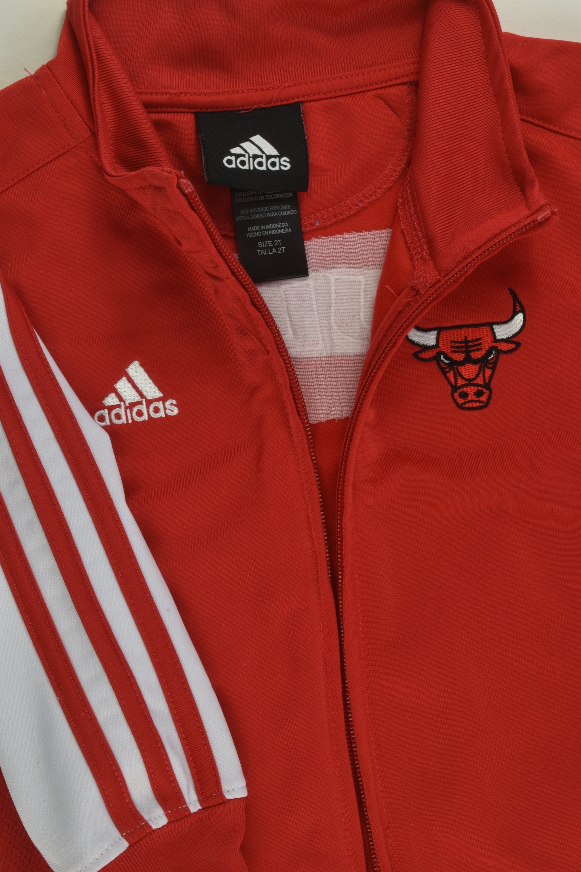 Adidas Size 2 Chicago Bulls Zip Sport Jumper