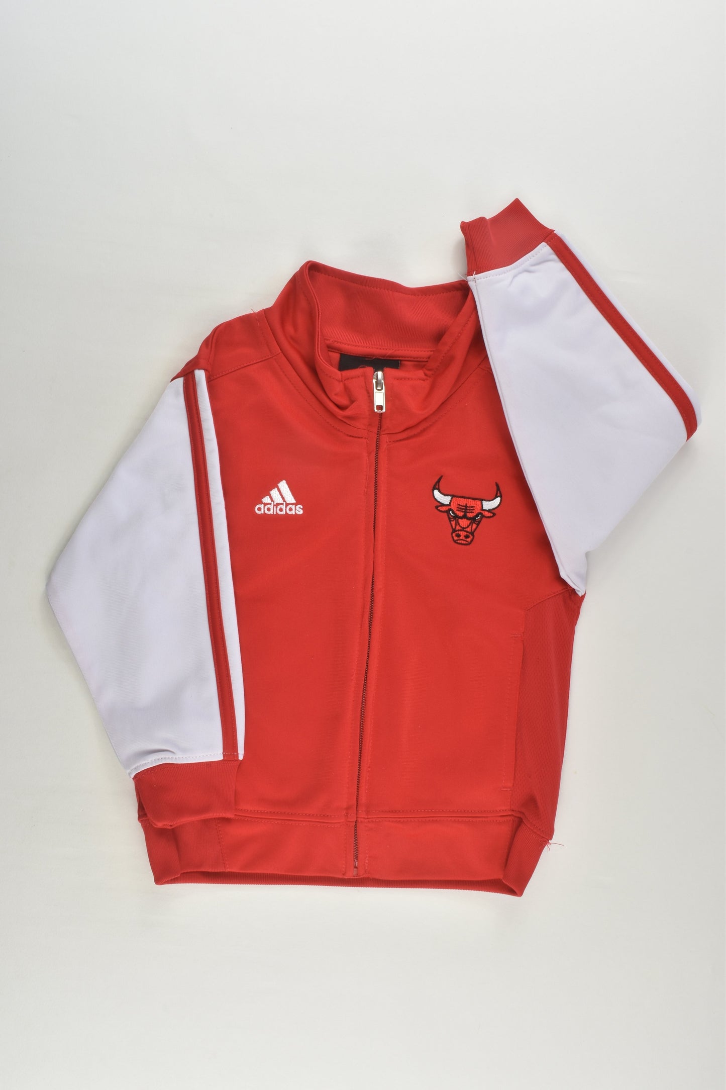 Adidas Size 2 Chicago Bulls Zip Sport Jumper
