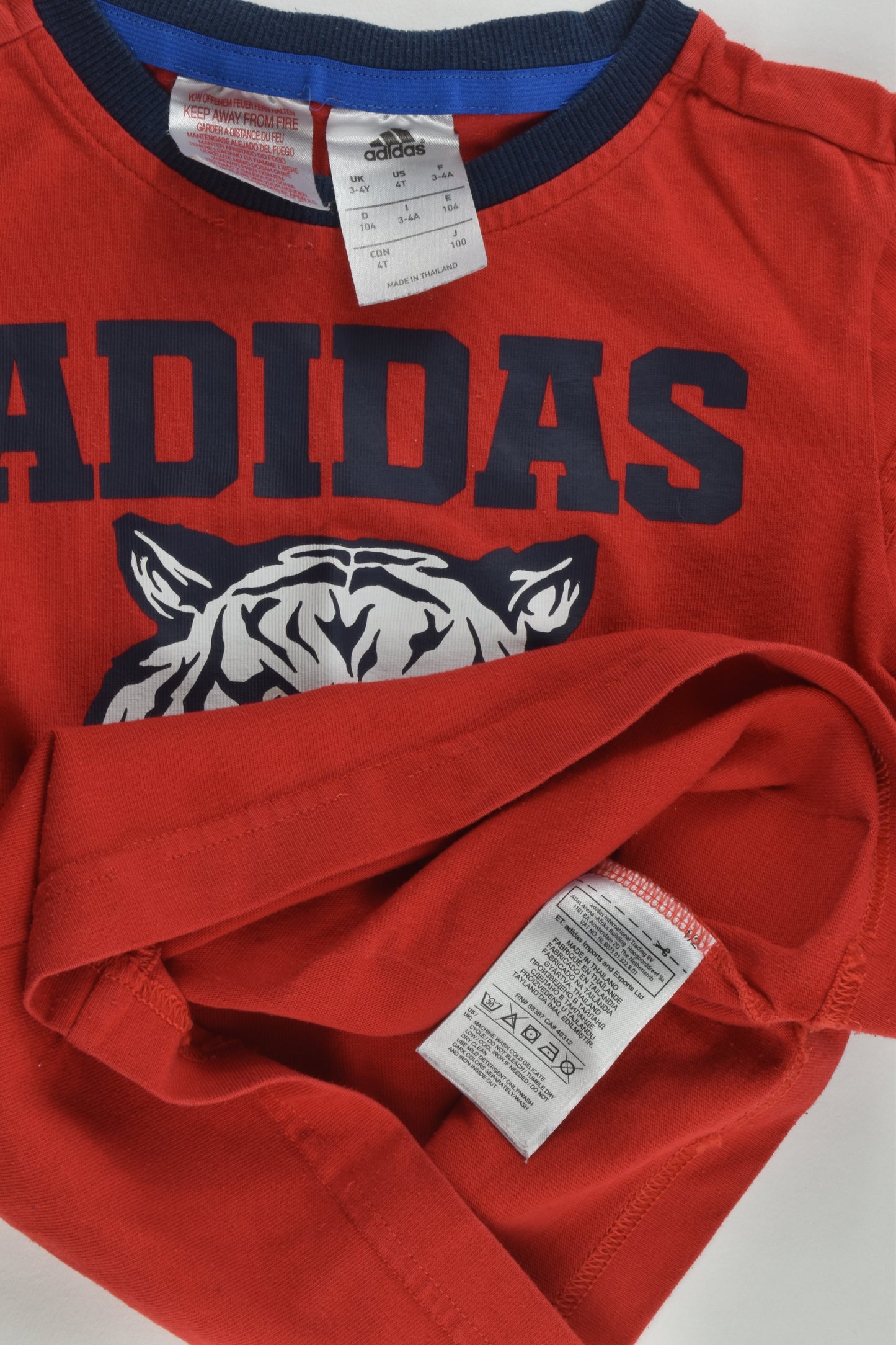 Adidas Size 3-4 Tiger T-shirt