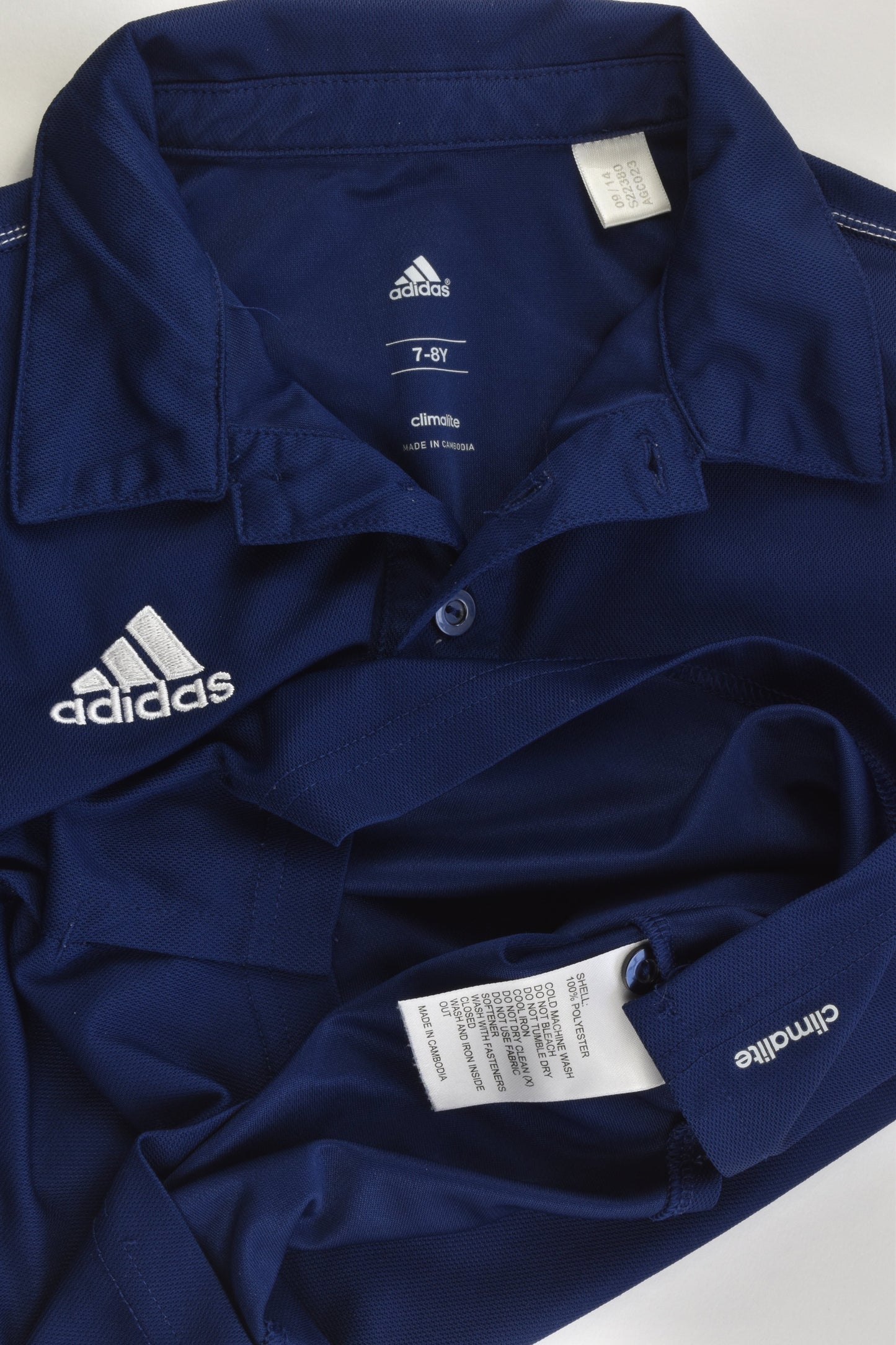 Adidas Size 7-8 Climalite Polo Shirt