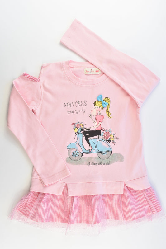 Aero Girls Size 5-6 'Princess Parking Only' Dress/Tunic