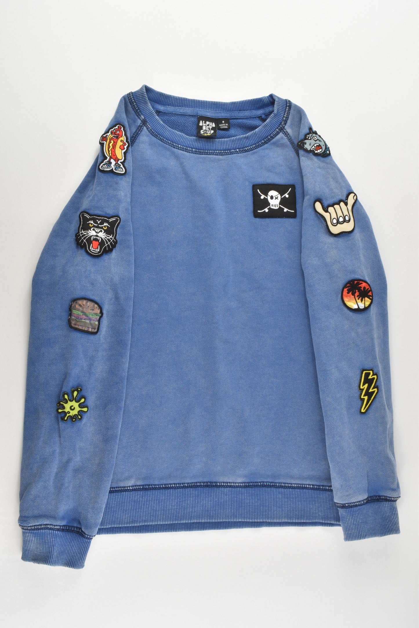 Alphabet Soup Size 8 Patches Sweater