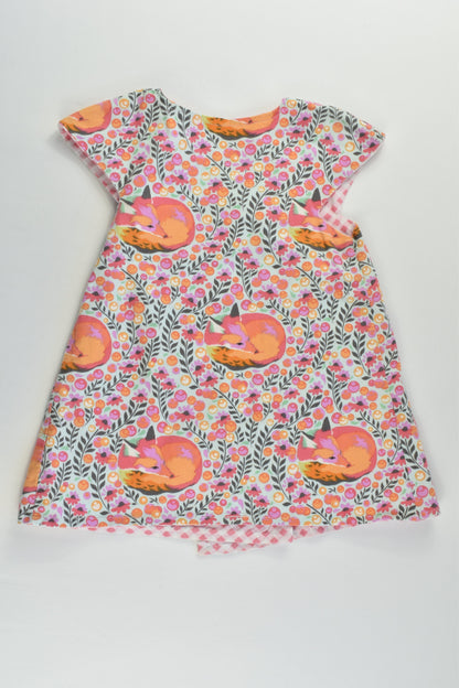 Ana Ara Size approx 0-1 Handmade Foxes/Checked Reversible Dress
