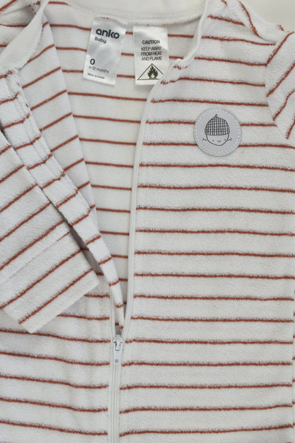 Anko Size 0 Acorn Footed Terry Romper