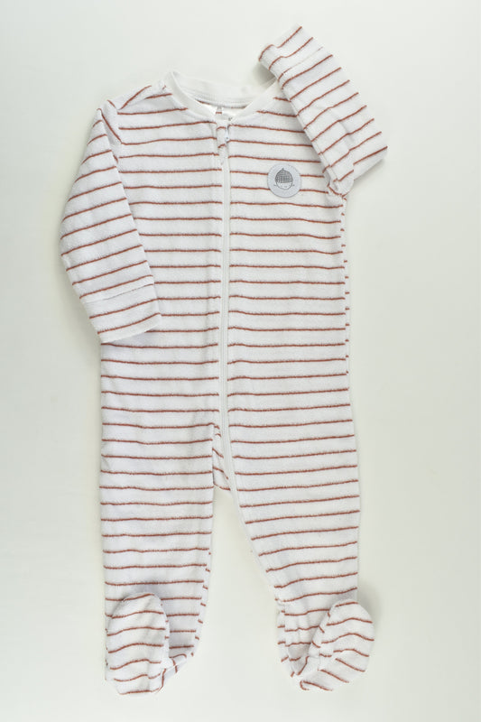 Anko Size 0 Acorn Footed Terry Romper