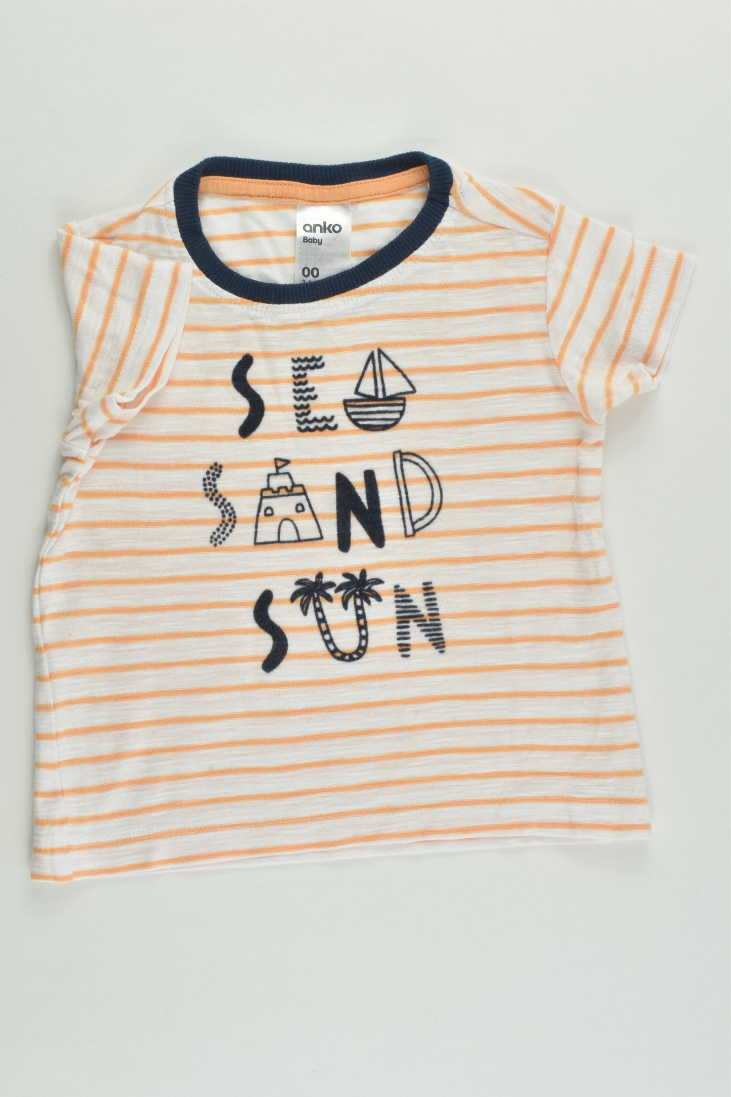 Anko Size 00 (3-6 months) 'Sea Sand Sun' T-shirt