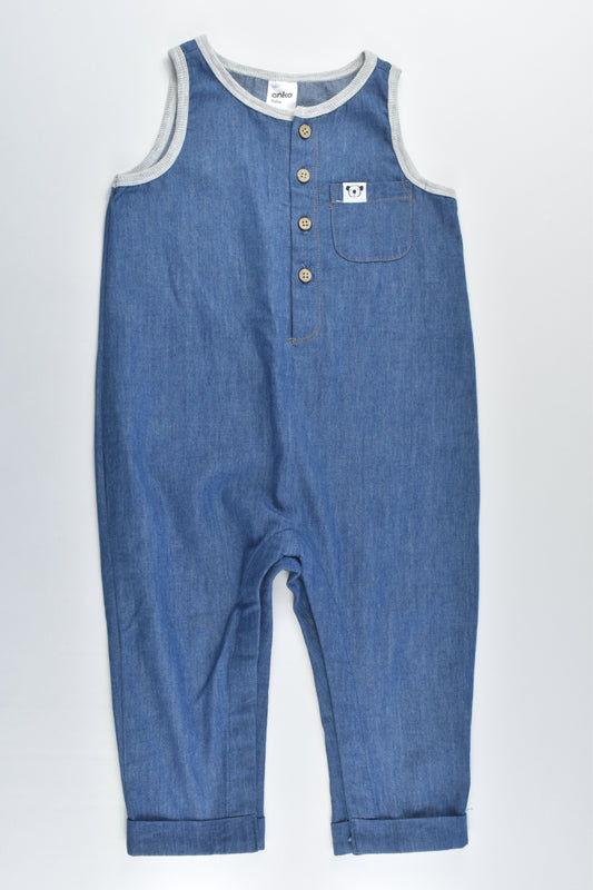 Anko Size 1 (12-18 months) Lightweight Denim Overalls
