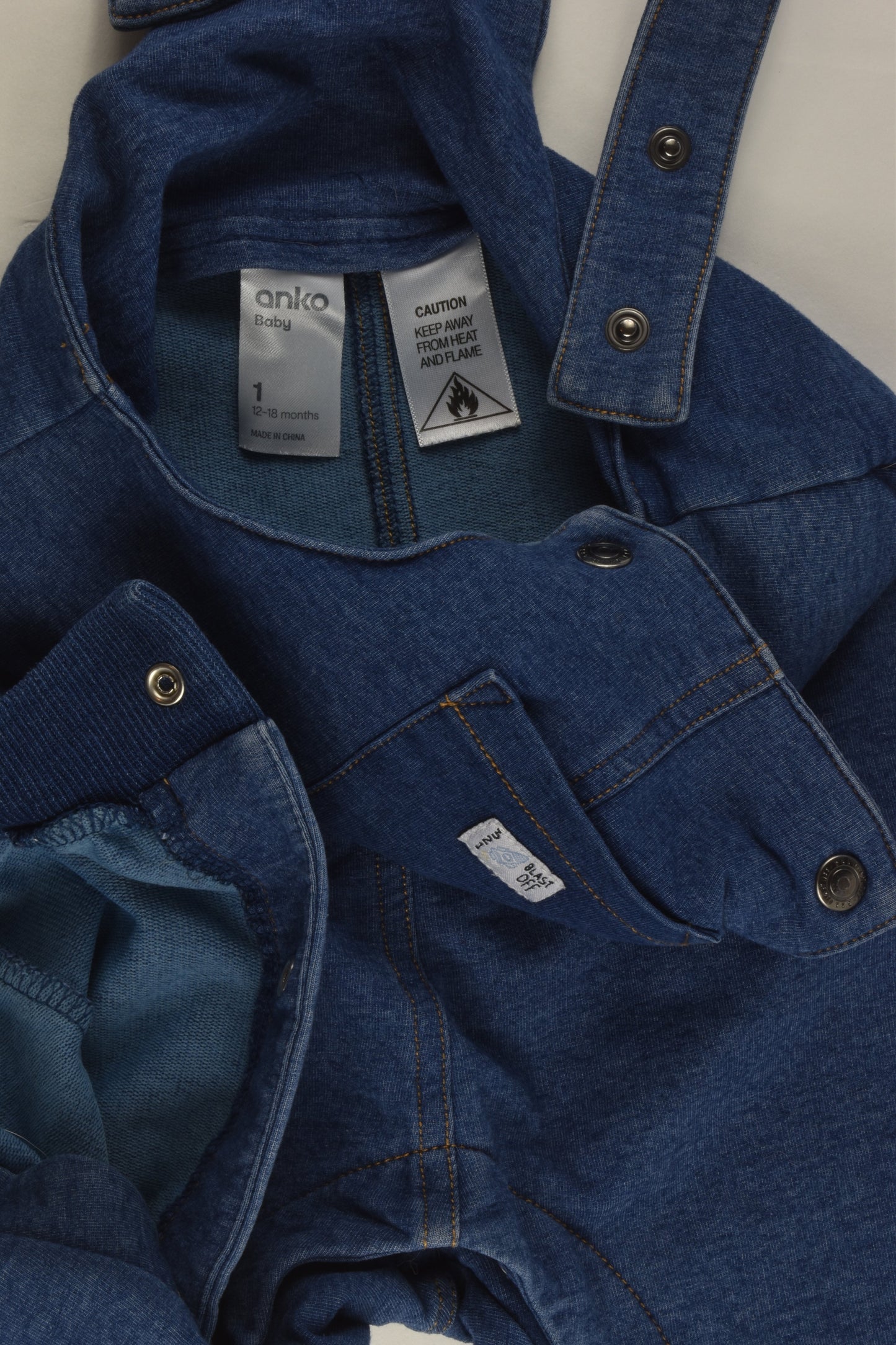 Anko Size 1 'Blast Off' Denim-like Overalls