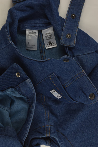 Anko Size 1 'Blast Off' Denim-like Overalls