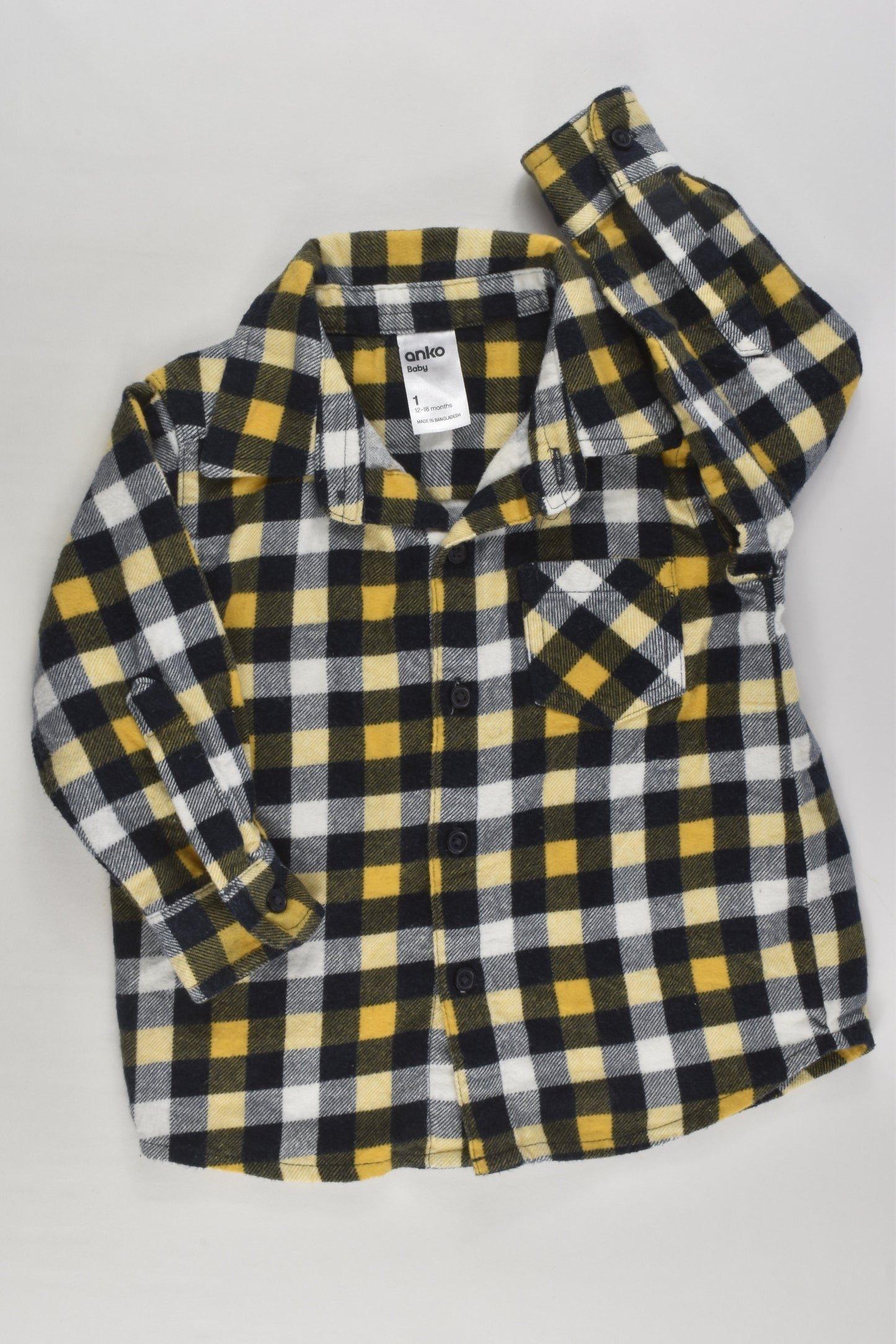 Anko Size 1 Checked Casual Winter Shirt