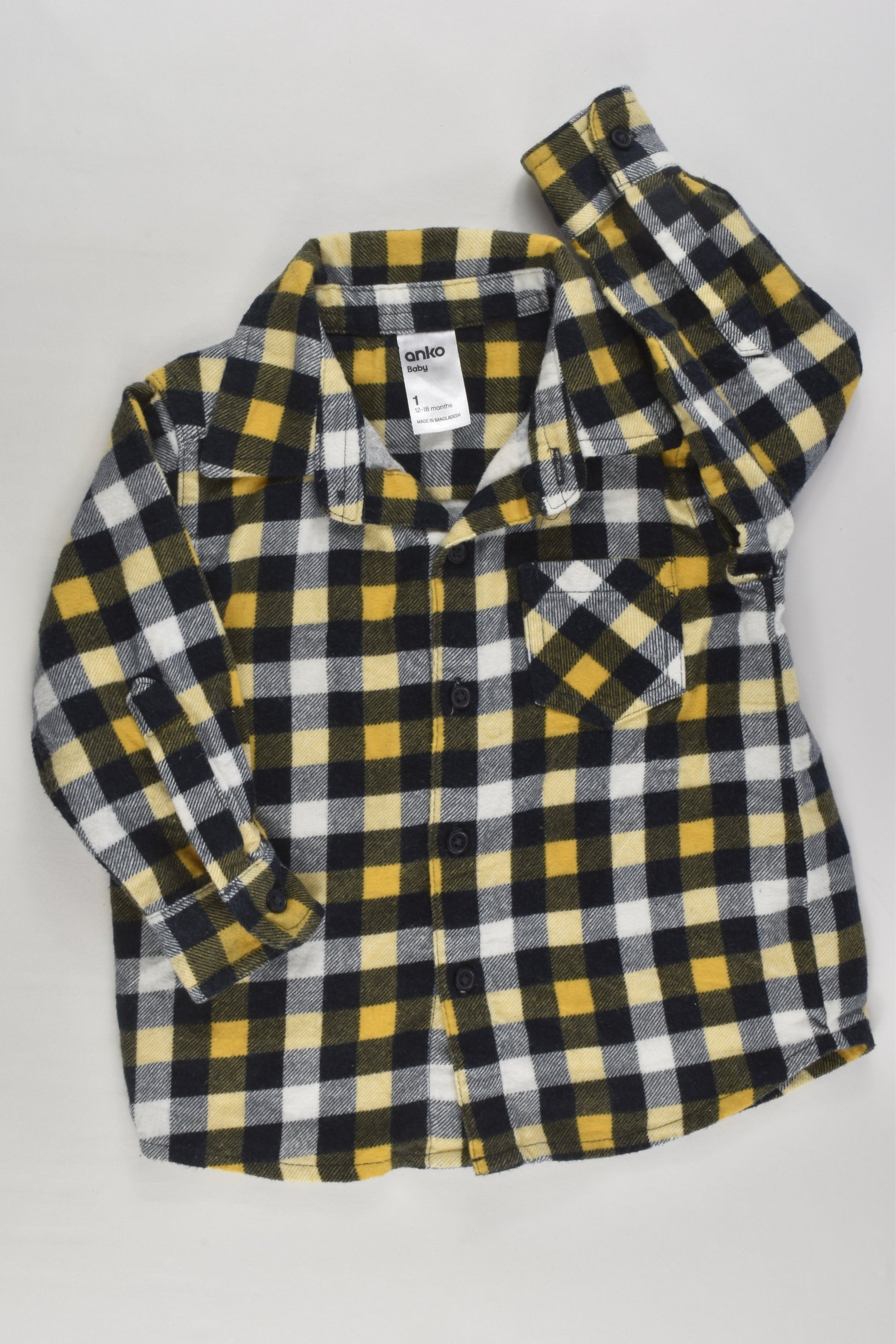 Anko Size 1 Checked Casual Winter Shirt