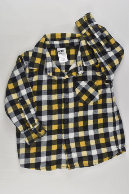 Anko Size 1 Checked Casual Winter Shirt