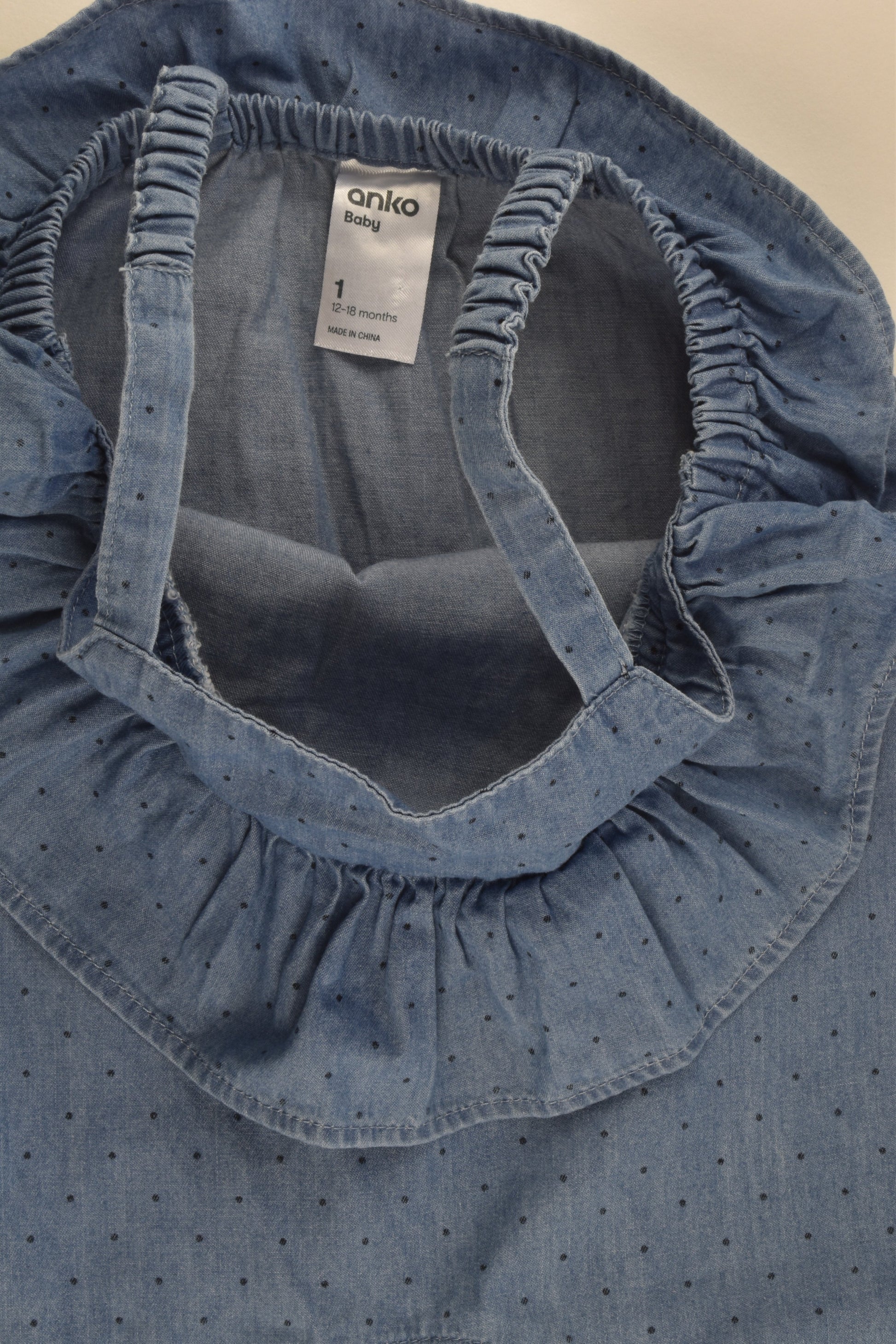 Anko Size 1 Lightweight Denim Playsuit