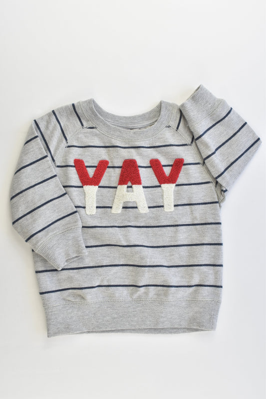 Anko Size 1 'Yay' Striped Sweater