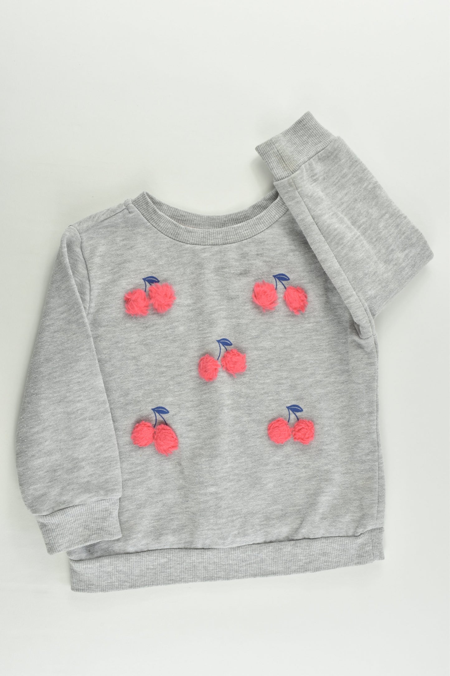 Anko Size 2 Cherry Pom Poms Sweater