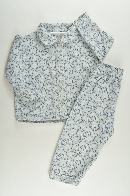 Anko Size 2 Floral Flannelette Pyjamas