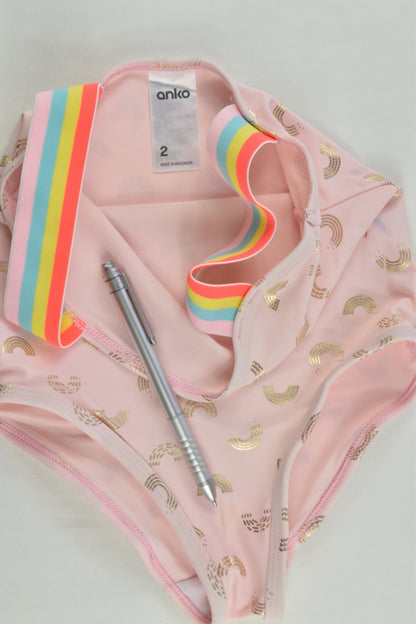 Anko Size 2 Rainbow Bathers