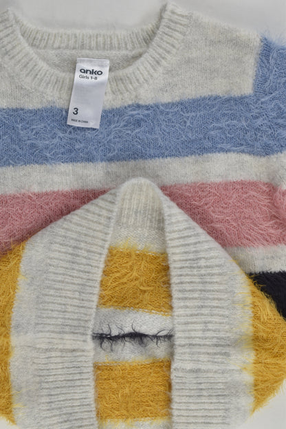 Anko Size 3 Fluffy Striped Knitted Jumper