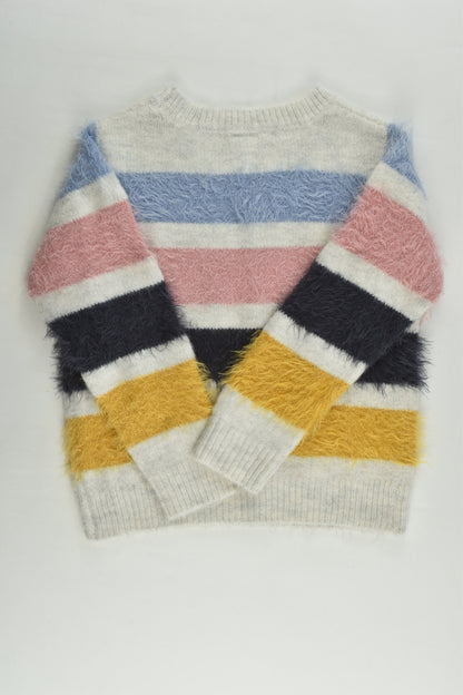 Anko Size 3 Fluffy Striped Knitted Jumper