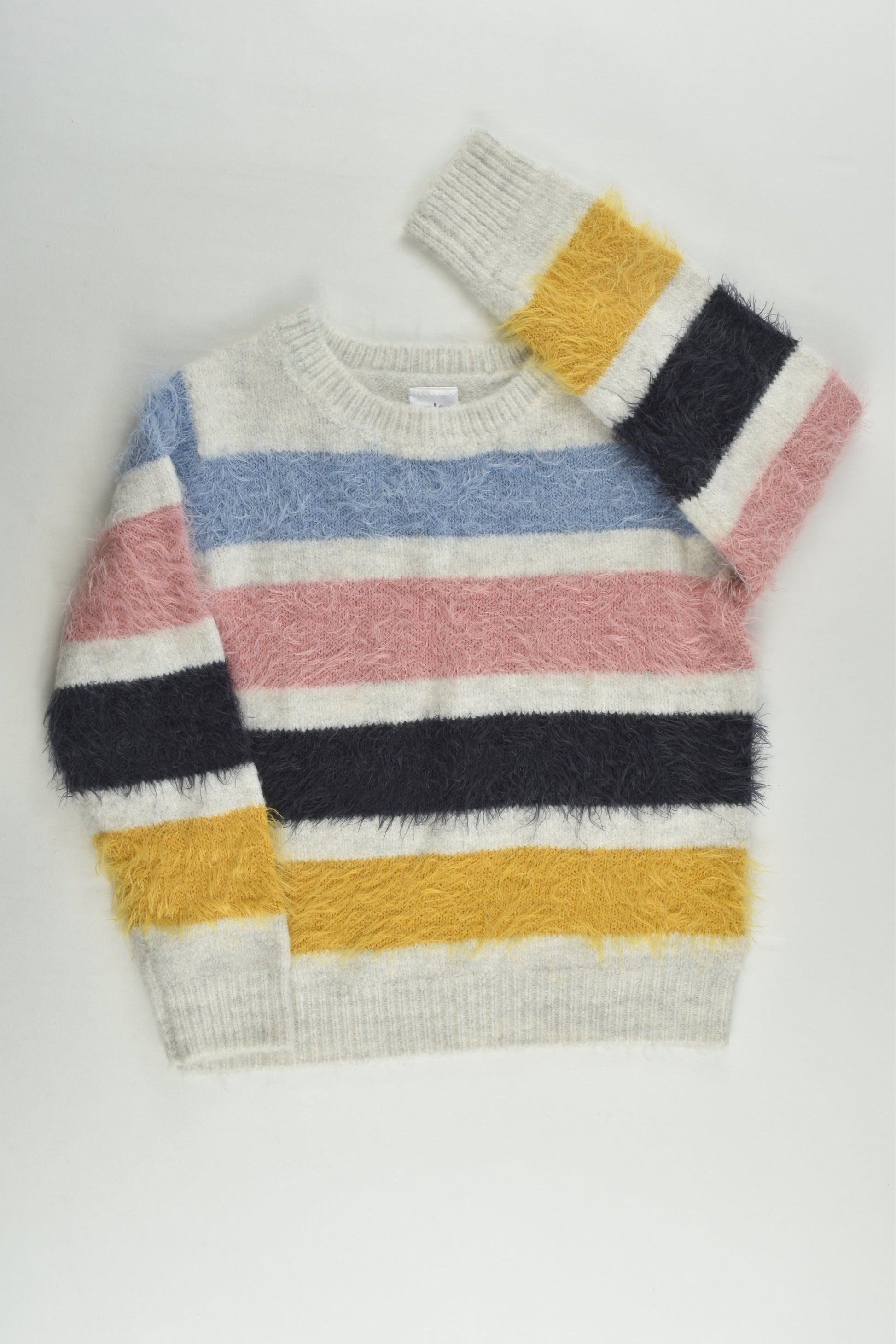 Anko Size 3 Fluffy Striped Knitted Jumper