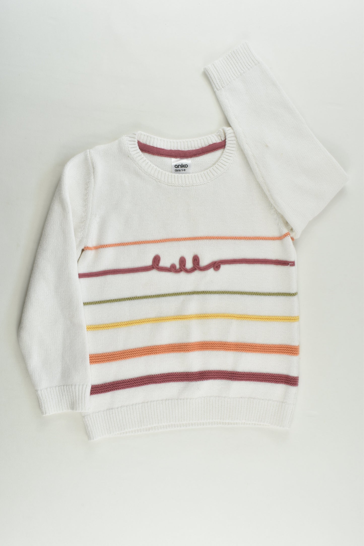 Anko Size 3 'Hello' Knitted Jumper
