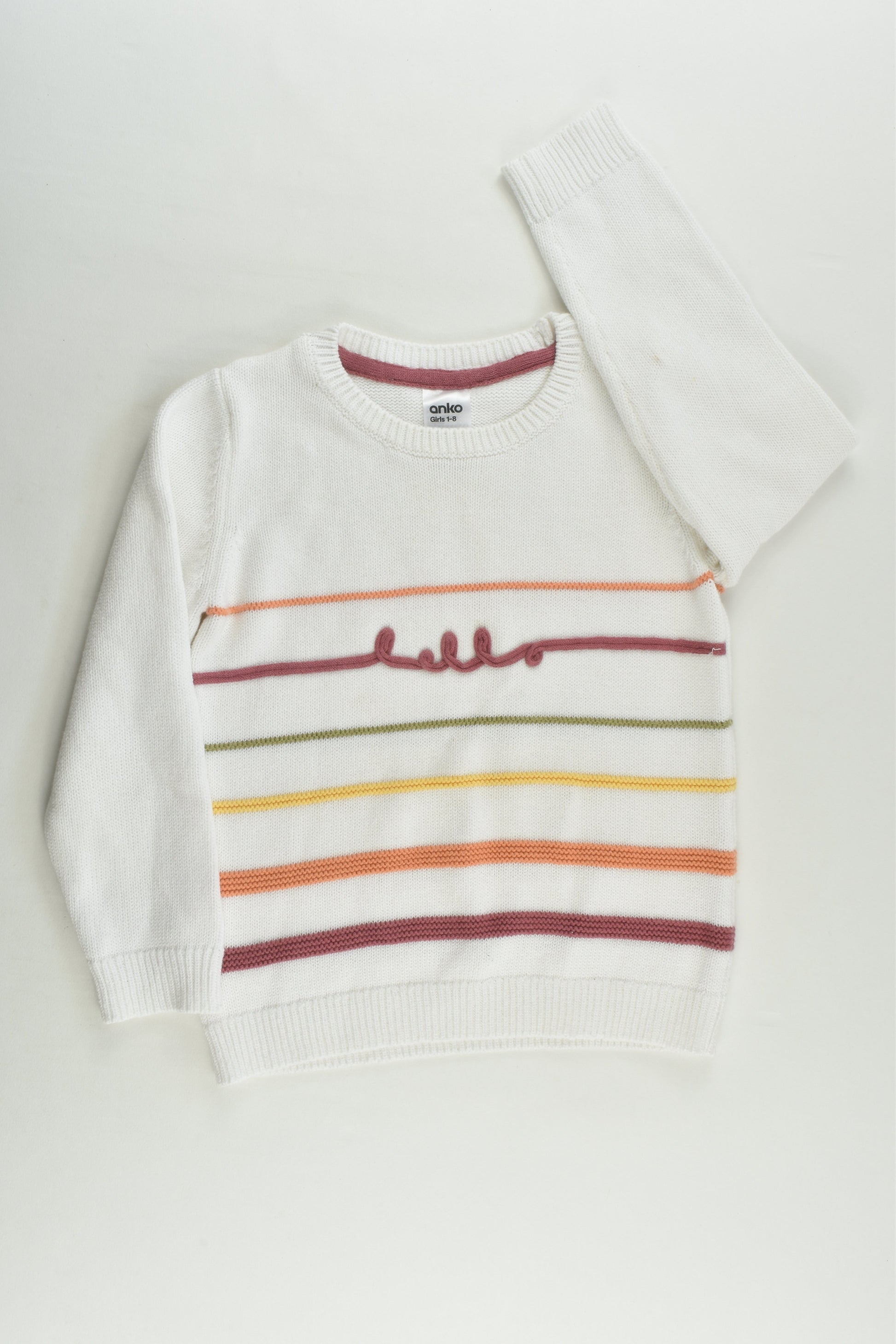 Anko Size 3 'Hello' Knitted Jumper