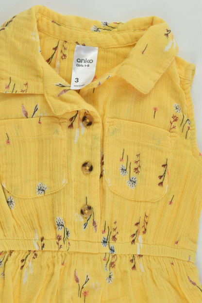 Anko Size 3 Muslin Floral Dress