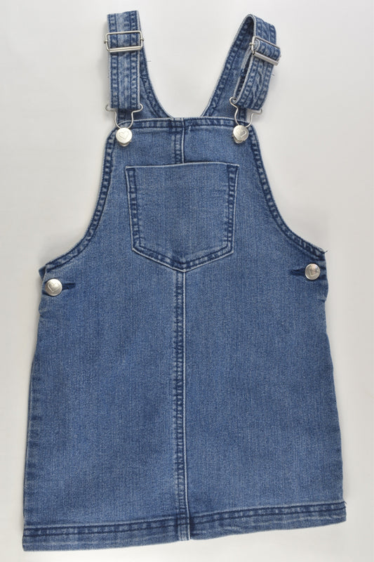 Anko Size 4 Stretchy Denim Pinafore Dress