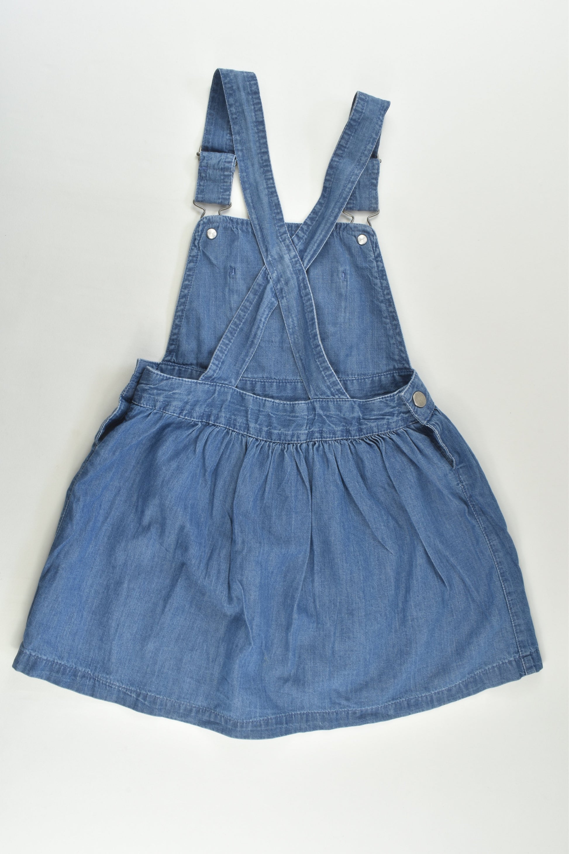 Anko Size 6 Lightweight Denim Pinafore with Cat Pocket