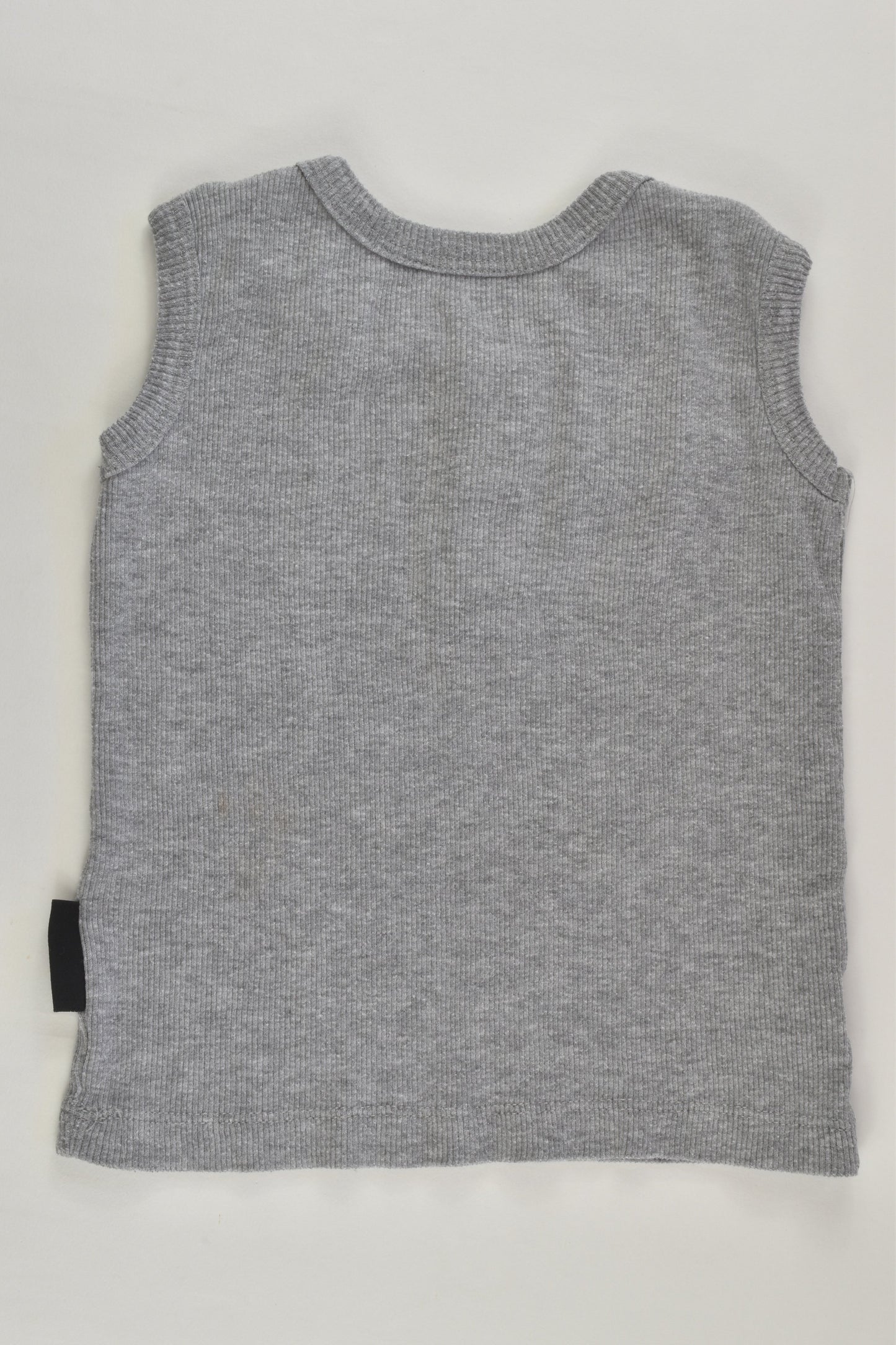 Aster & Oak Organic (AU) Size 1 Grey Henley Tank Top
