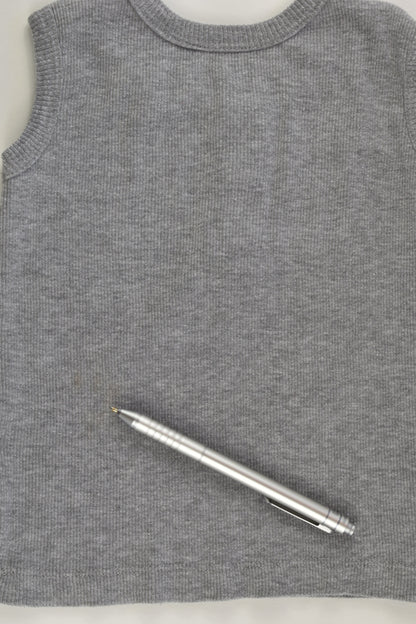 Aster & Oak Organic (AU) Size 1 Grey Henley Tank Top