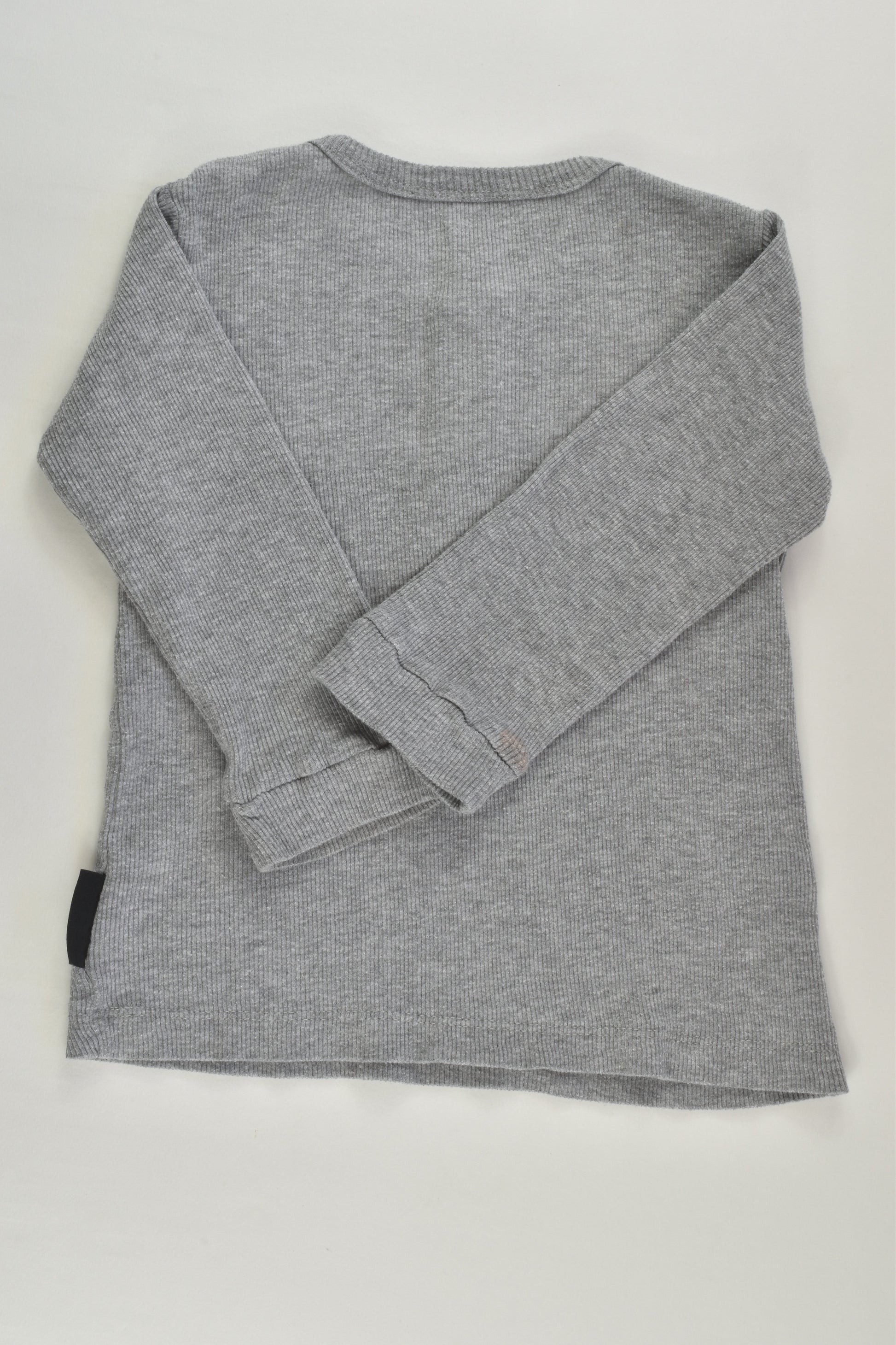 Aster & Oak Organic (AU) Size 2 Grey Henley Top