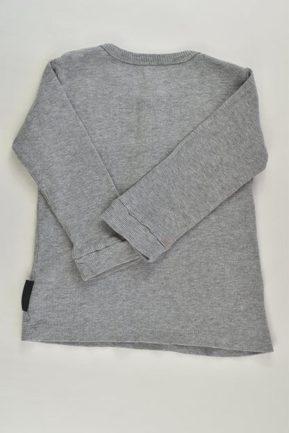 Aster & Oak Organic (AU) Size 2 Grey Henley Top