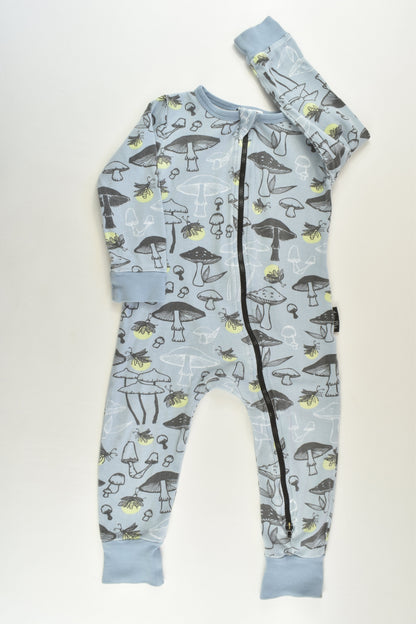 Aster & Oak Organic (AU) Size 2 Mushrooms Zip Romper