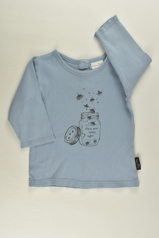 Aster & Oak Organic Size 2 'Shine Your Little Light' Top