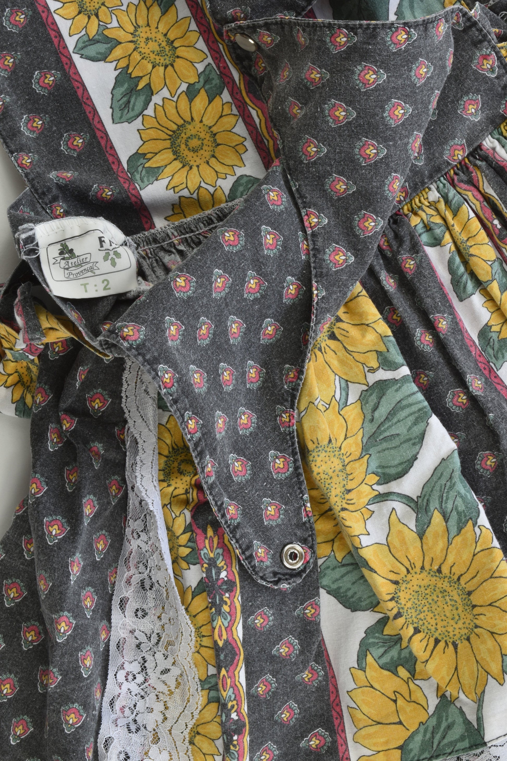 Atelier Provencal (France) Size 2 Sunflowers Dress