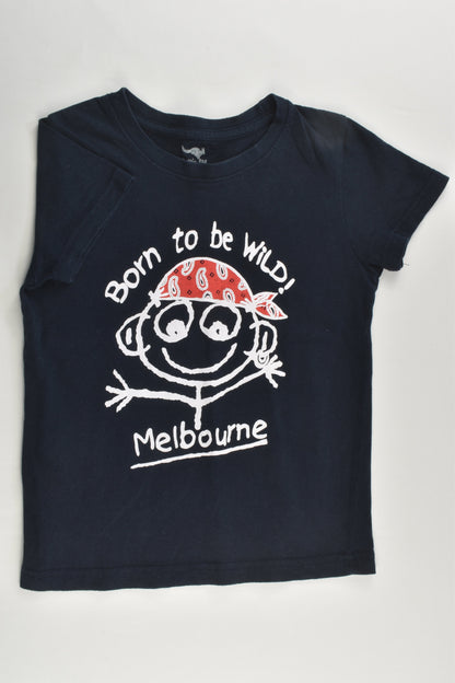 Aussie Tee Size 6 'Born To Be Free, Melbourne' T-shirt
