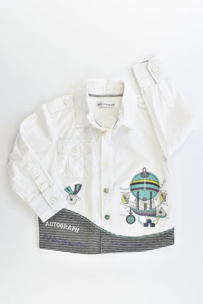 Autograph by Marcs & Spencer Size 1-2 (90 cm) Hot Air Balloon Collared Shirt