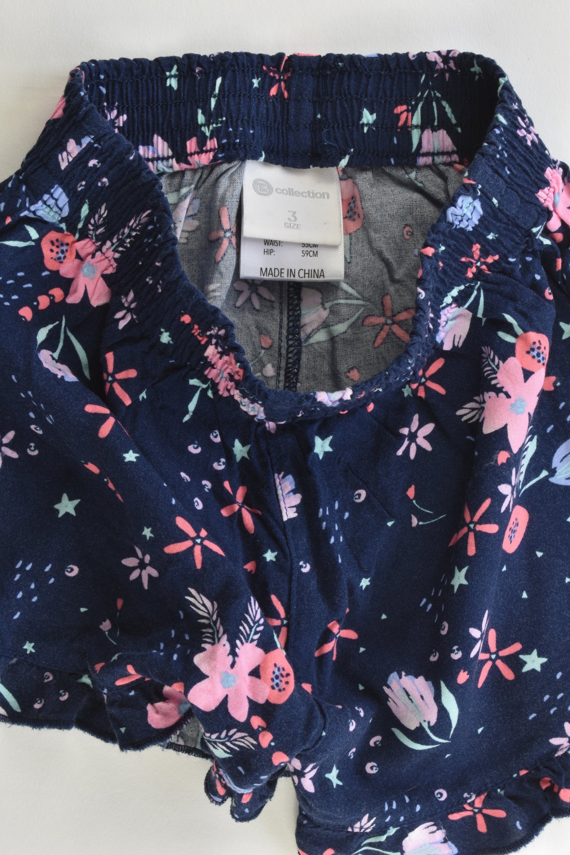 B Collection Size 3 Floral Viscose Shorts