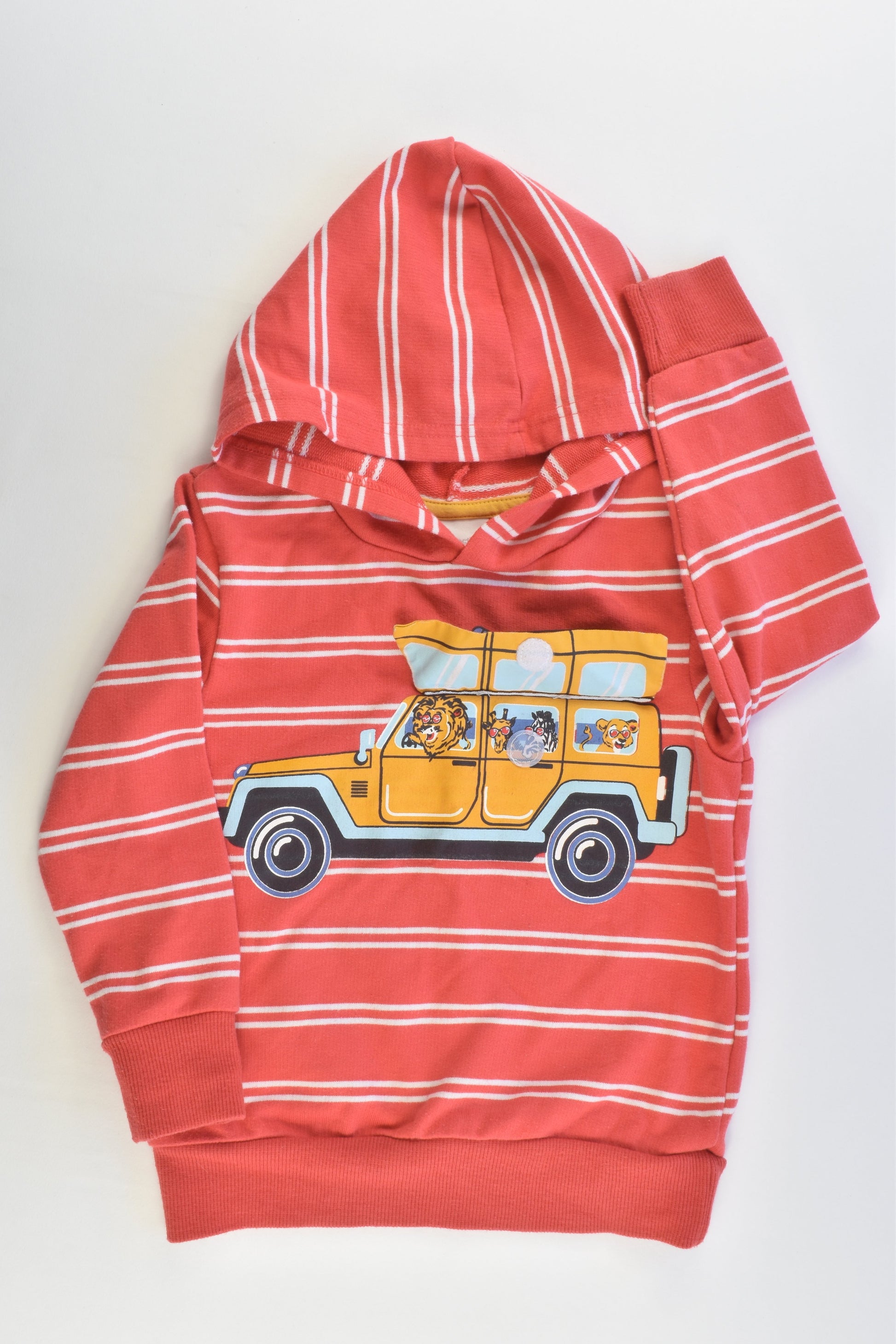 B Collection Size 3 Safari Animals Hooded Jumper