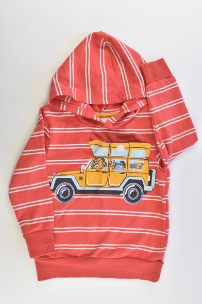 B Collection Size 3 Safari Animals Hooded Jumper