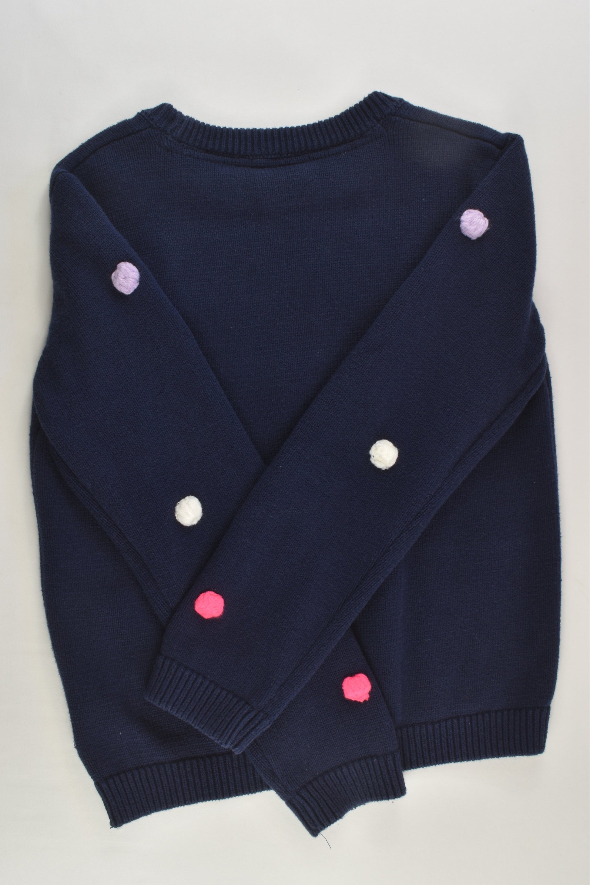 B Collection Size 7 Colourful Pom Poms Knitted Jumper